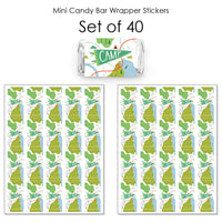 Set of 40 camping candy bar wrapper stickers layout