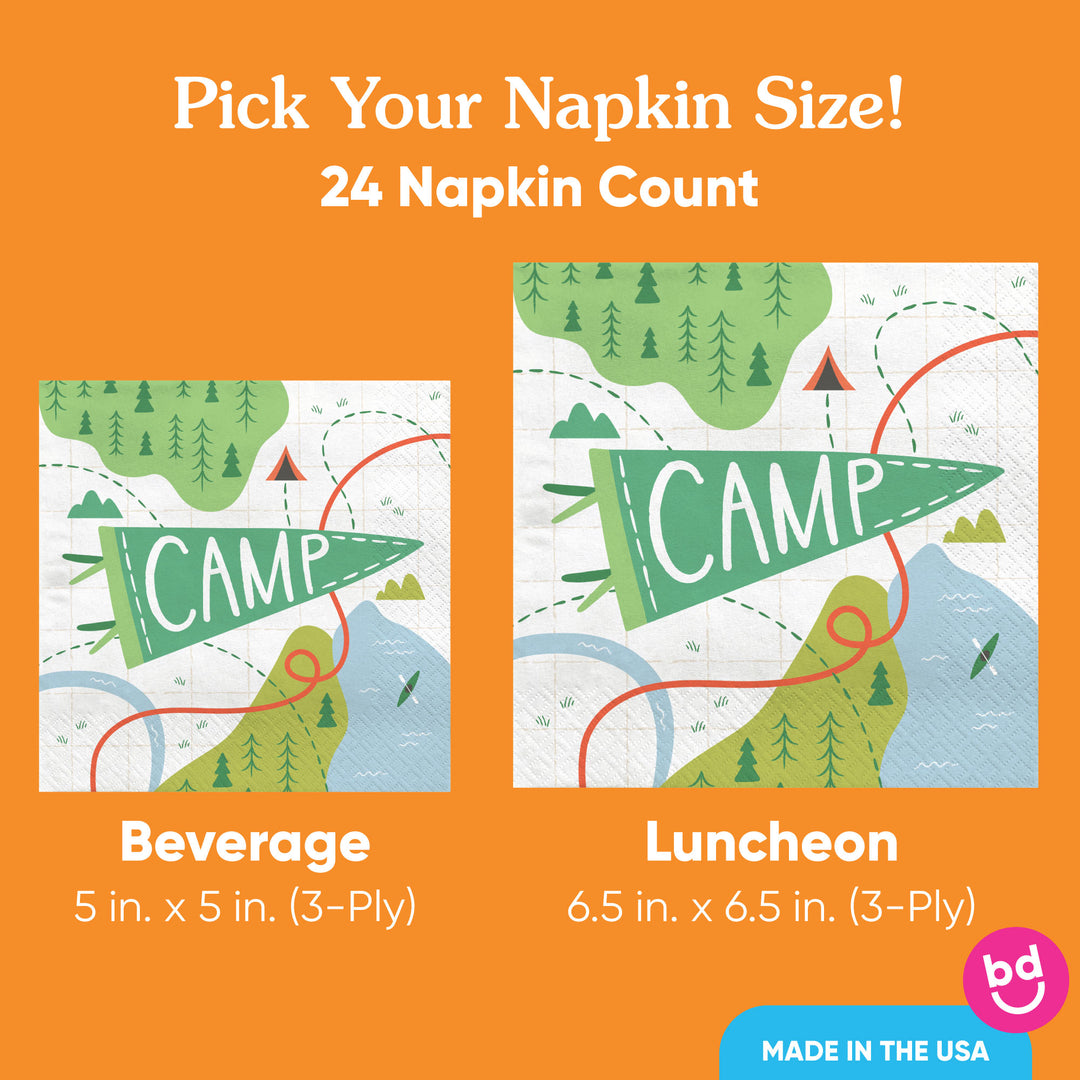 Beverage vs luncheon napkin size comparison