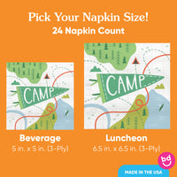 Beverage vs luncheon napkin size comparison