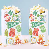 Camping popcorn bags party treat bags set