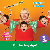 Face cutout detail custom photo banner