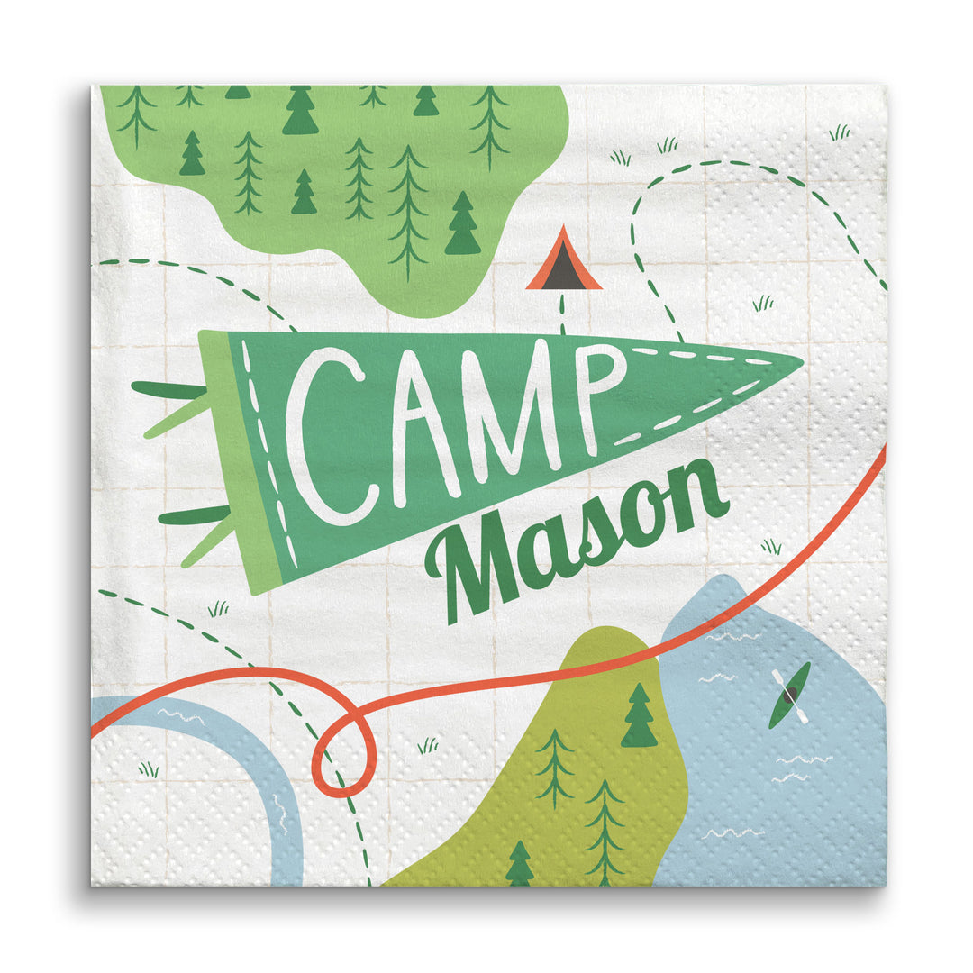 Custom camping napkins personalized party tableware