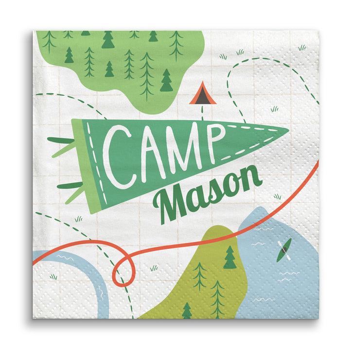 Custom camping napkins personalized party tableware