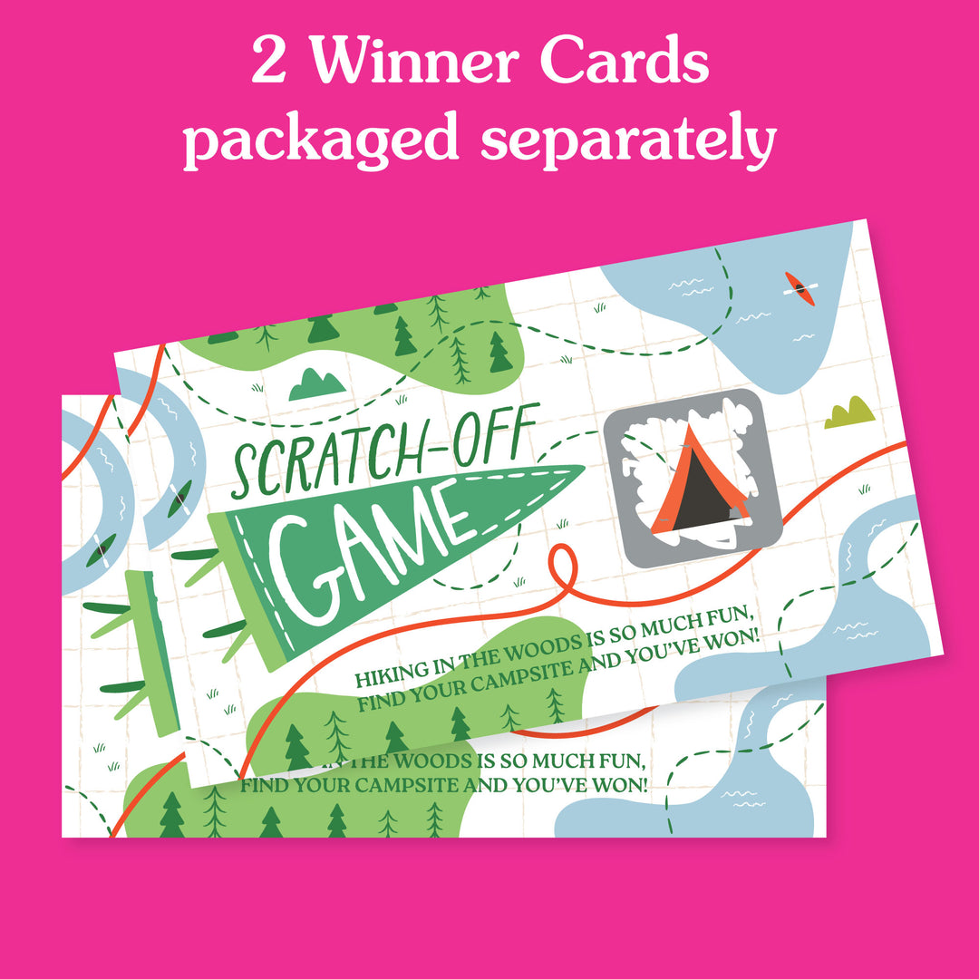 Close-up of scratch area game card design