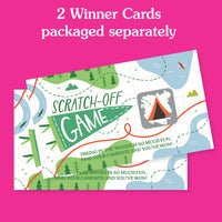 Close-up of scratch area game card design
