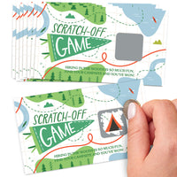 Camping scratch off game cards party favors