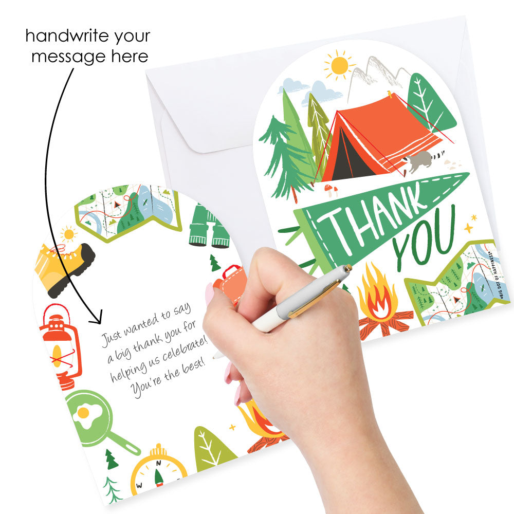 Blank inside of thank you card writing space