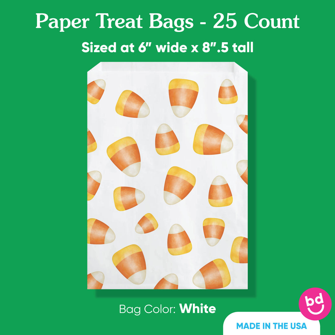 Paper Treat Bags - Candy Corn - 25 Ct