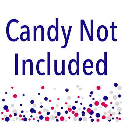 Red Confetti Stars - DIY Simple Party Clear Goodie Favor Bag Labels - Candy Bags with Toppers - Set of 24
