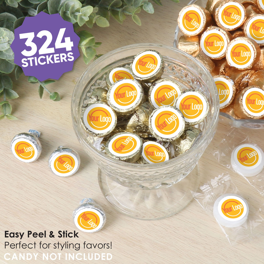 Custom Logo Branded Corporate Party Round Candy Stickers