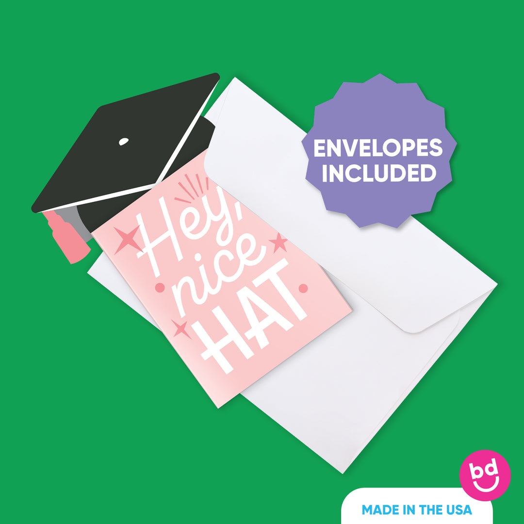 8ct graduation gift card sleeves with matching white envelopes