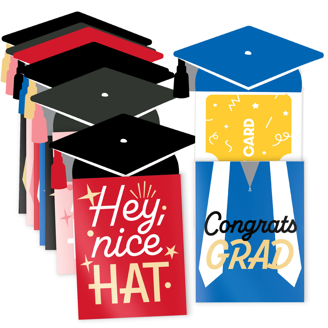 Cap and Gown Graduation Nifty Gifty gift card holders with envelopes 8ct