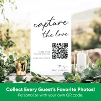 Personalized Photo Upload QR Code Wedding Sign