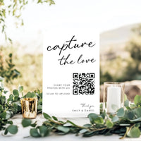 Personalized Photo Upload QR Code Wedding Sign