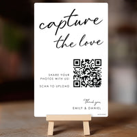 Personalized Photo Upload QR Code Wedding Sign