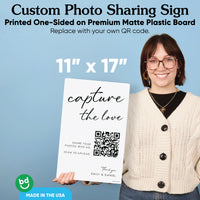 Personalized Photo Upload QR Code Wedding Sign