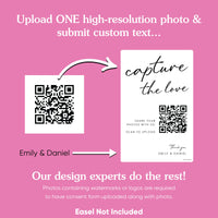 Personalized Photo Upload QR Code Wedding Sign