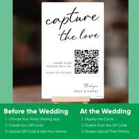 Personalized Photo Upload QR Code Wedding Sign