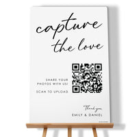 Personalized Photo Upload QR Code Wedding Sign