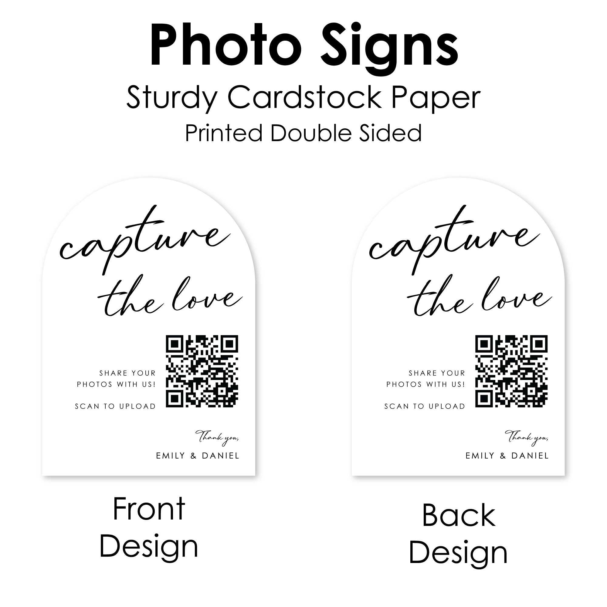 Custom Photo - Capture The Love QR Code Wedding Table Numbers - 20