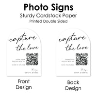 Custom Photo - Capture The Love QR Code Wedding Table Numbers - 20 Ct