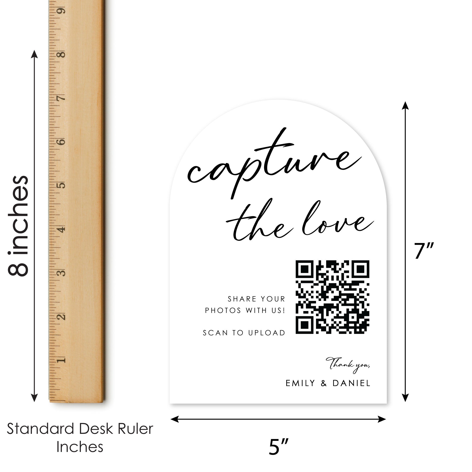 Custom Photo - Capture The Love QR Code Wedding Table Numbers - 20