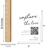 Custom Photo - Capture The Love QR Code Wedding Table Numbers - 20 Ct