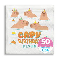 Custom Text Napkins - Capybara