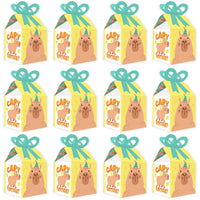 Capy Birthday - Square Favor Gift Boxes - Capybara Party Bow Boxes - Set of 12
