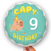Custom Text Balloon - Capybara - Double Sided - 1 Ct