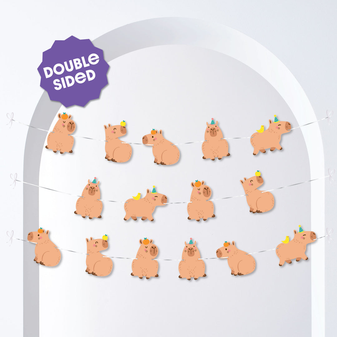 Capybara Garland Banner - 15 Pc