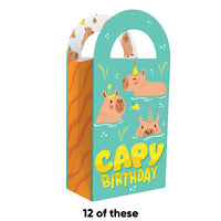Capy Birthday Paper Favor Bags - 12 Ct
