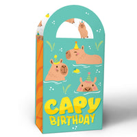 Capy Birthday Paper Favor Bags - 12 Ct