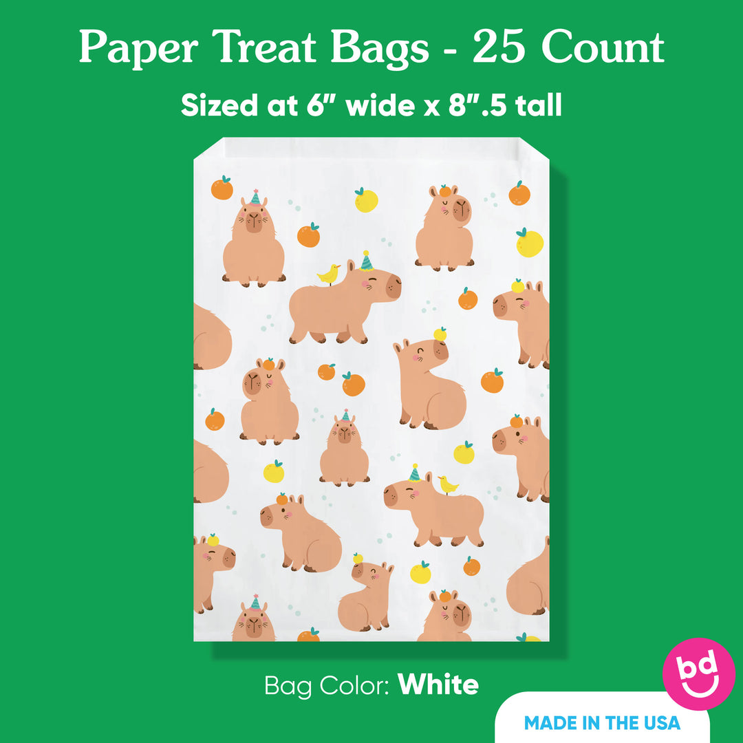 Paper Treat Bags - Capybara - 25 Ct