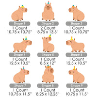 Capy Birthday - Lawn Decorations - Outdoor Capybara Party Yard Decorations - 10 Piece