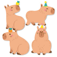 Capy Birthday - DIY Shaped Capybara Party Cut-Outs - 24 Count