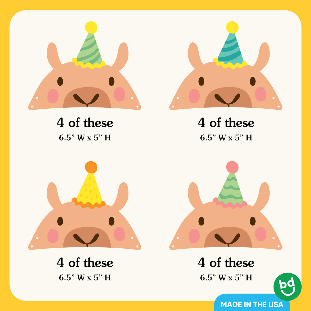 Capybara Paper Headbands - 16 Ct