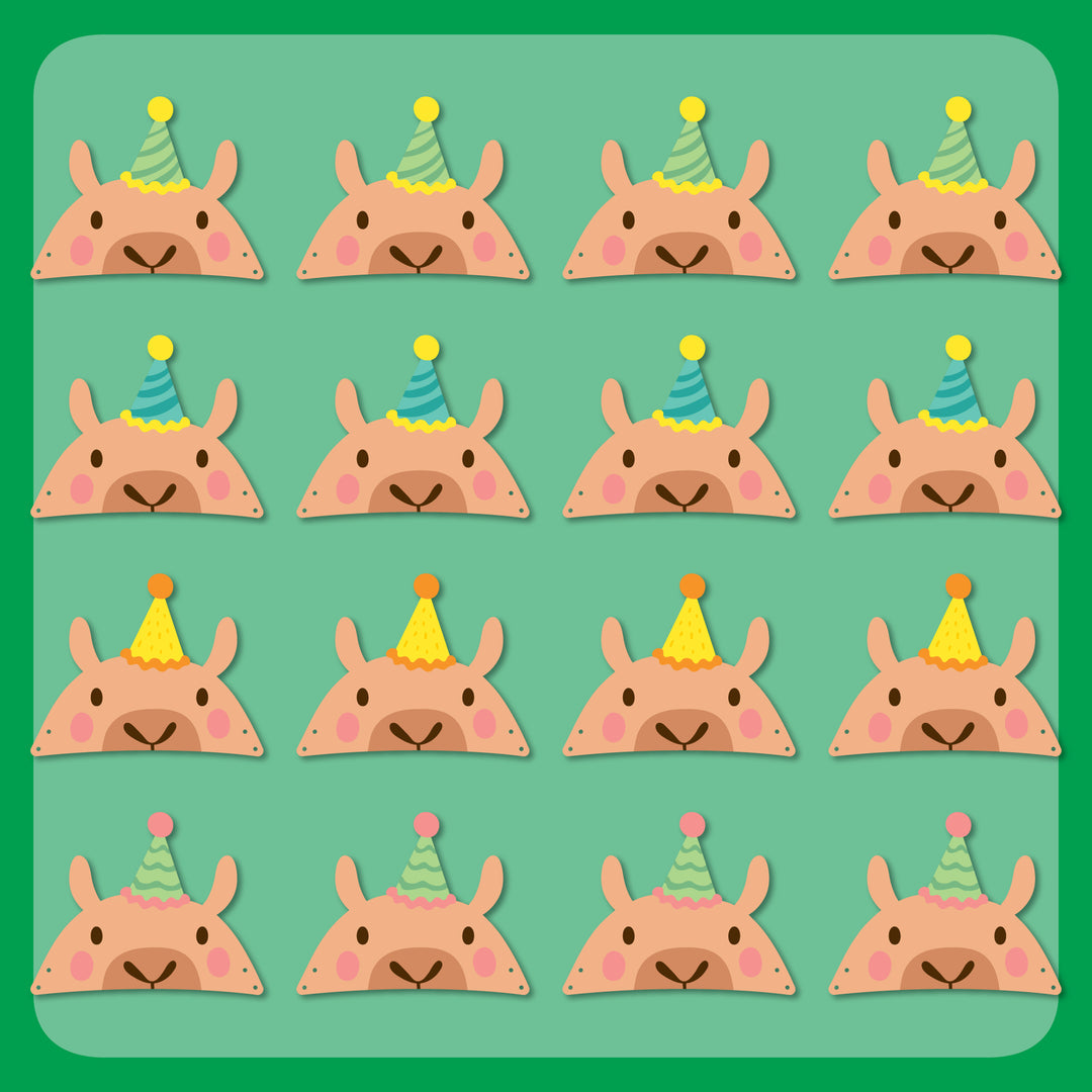 Capybara Paper Headbands - 16 Ct