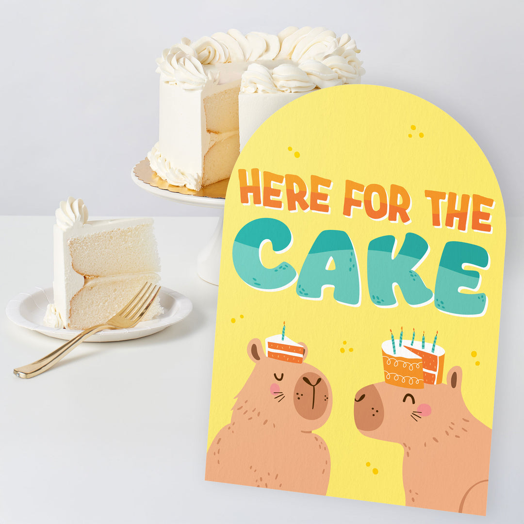 Capy Birthday Party Signs Set - 6 Ct