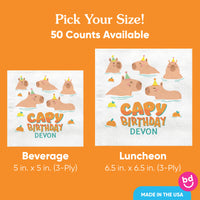 Custom Text Napkins - Capybara