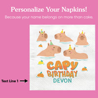 Custom Text Napkins - Capybara