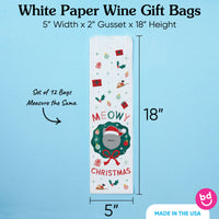 Custom Face Wine Bags - Cat Christmas