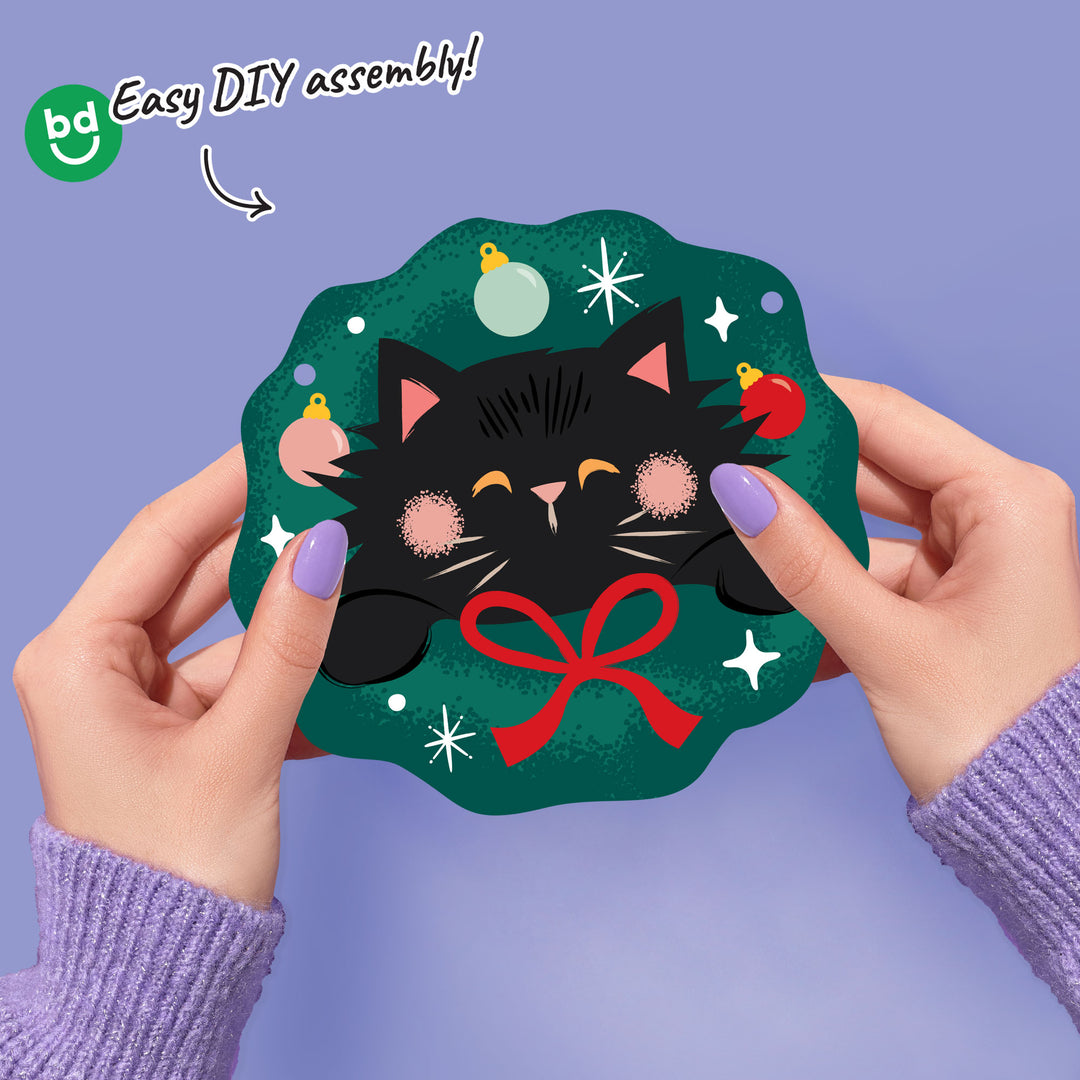 Cat Christmas Garland Banner - 15 Pc