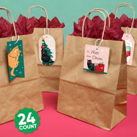 Cat Christmas Gift Tags - 24 Ct
