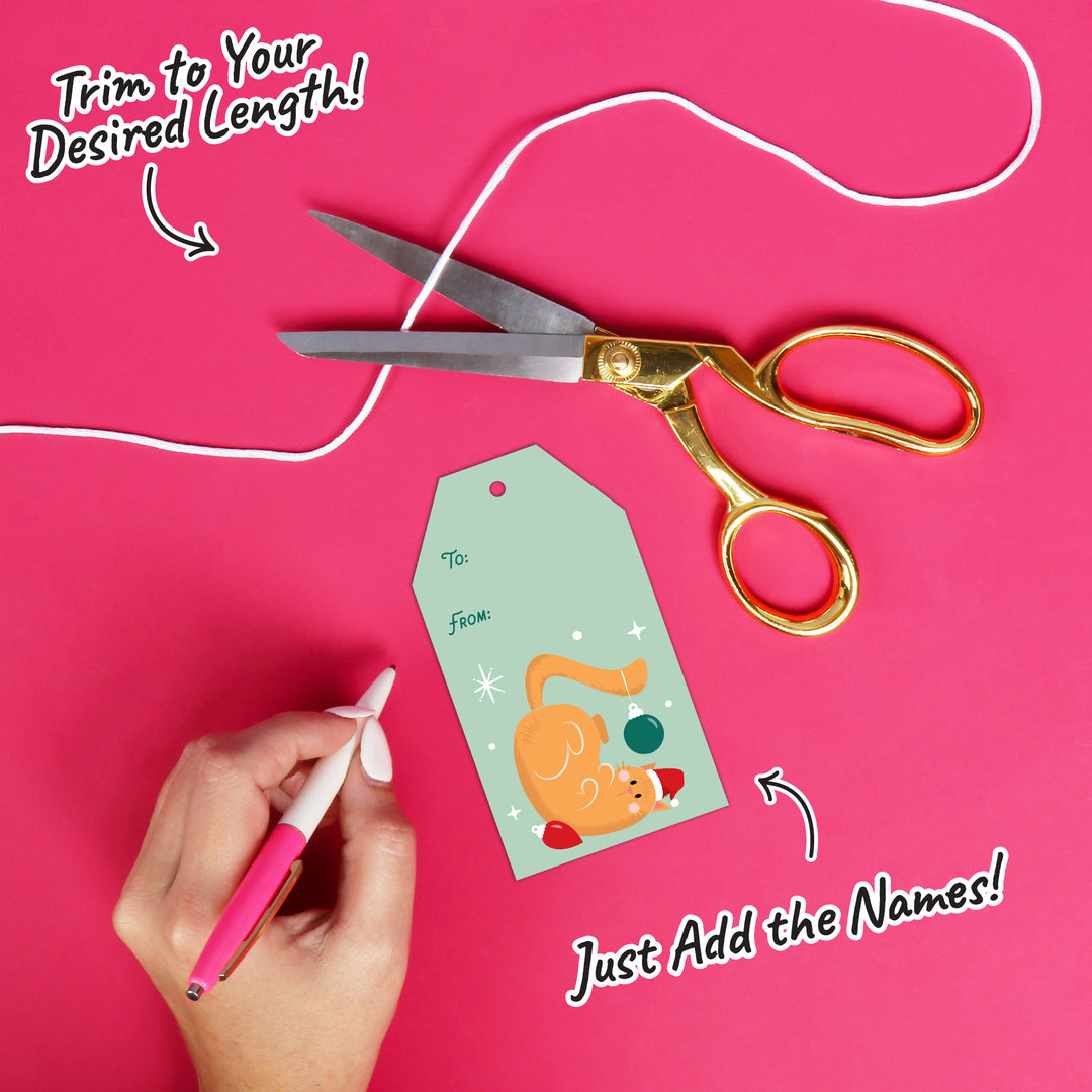 Cat Christmas Gift Tags - 24 Ct