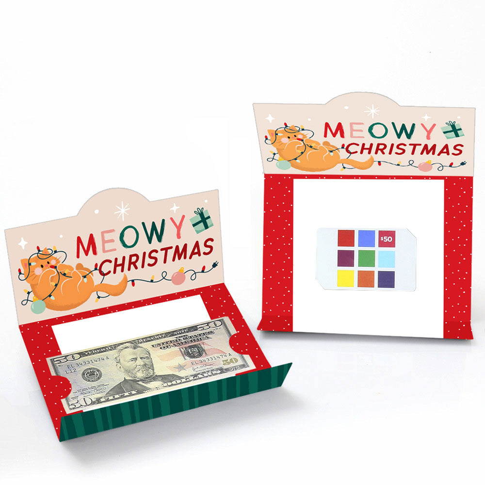 Cat Christmas Money and Gift Card Holders 8 - Ct