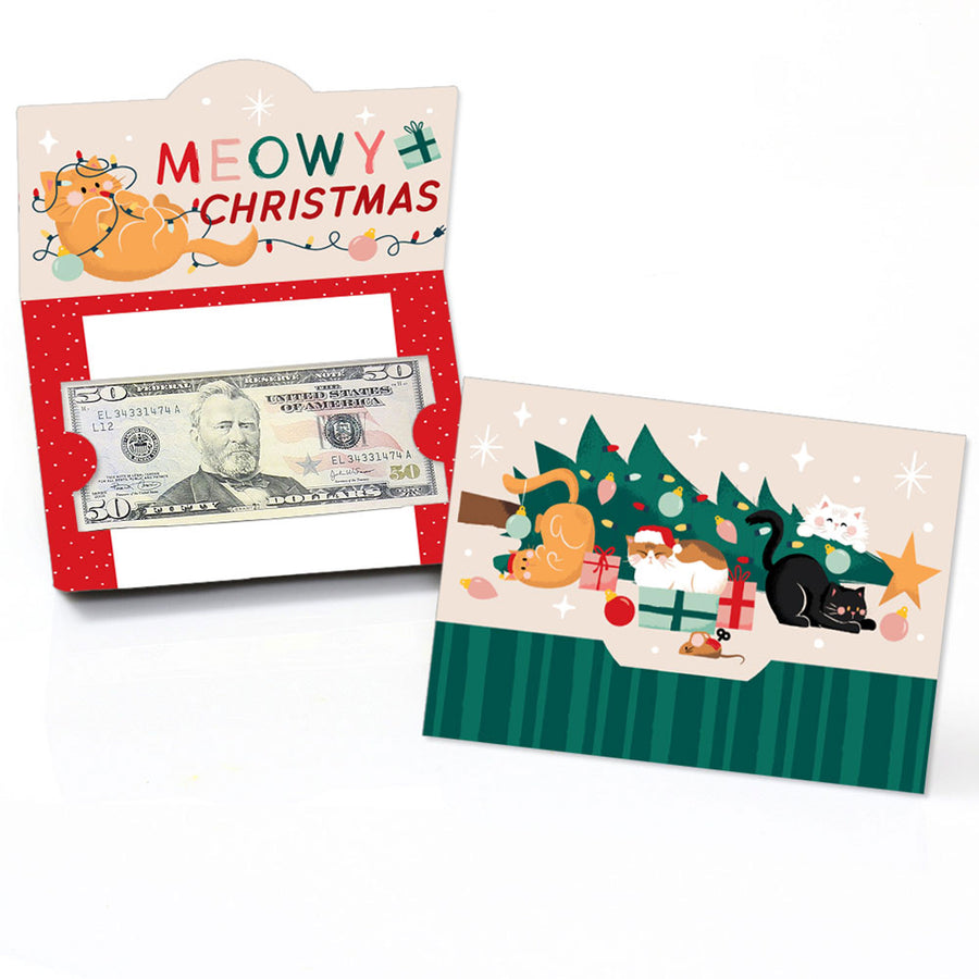 Cat Christmas Money and Gift Card Holders 8 - Ct