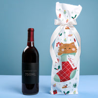Wine Bags - Cat Christmas