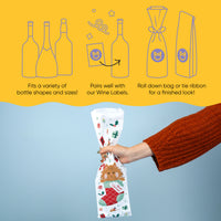 Wine Bags - Cat Christmas