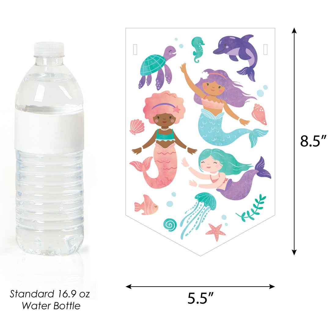 Mermaid Happy Birthday Bunting Banner